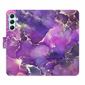 Flipové pouzdro iSaprio - Purple Marble - Samsung Galaxy A34 5G obraz