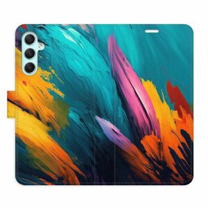 Flipové pouzdro iSaprio - Orange Paint 02 - Samsung Galaxy A34 5G obraz
