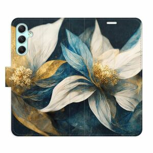 Flipové pouzdro iSaprio - Gold Flowers - Samsung Galaxy A34 5G obraz