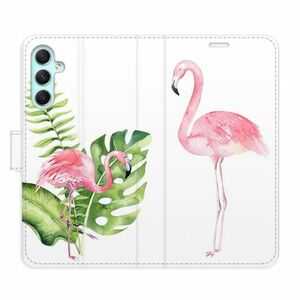 Flipové pouzdro iSaprio - Flamingos - Samsung Galaxy A34 5G obraz
