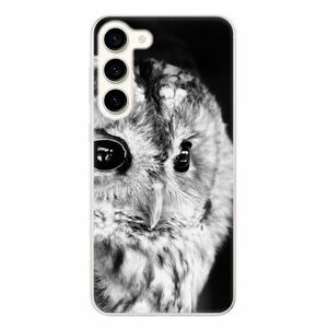 Odolné silikonové pouzdro iSaprio - BW Owl - Samsung Galaxy S23+ 5G obraz