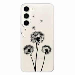 Odolné silikonové pouzdro iSaprio - Three Dandelions - black - Samsung Galaxy S23+ 5G obraz