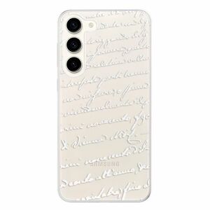 Odolné silikonové pouzdro iSaprio - Handwriting 01 - white - Samsung Galaxy S23+ 5G obraz