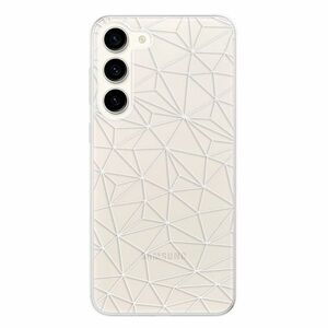 Odolné silikonové pouzdro iSaprio - Abstract Triangles 03 - white - Samsung Galaxy S23+ 5G obraz