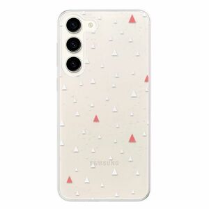 Odolné silikonové pouzdro iSaprio - Abstract Triangles 02 - white - Samsung Galaxy S23+ 5G obraz