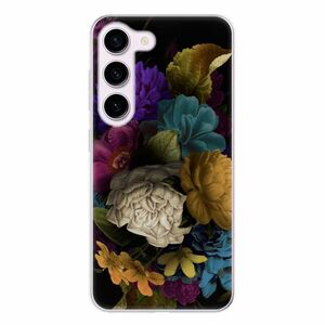 Odolné silikonové pouzdro iSaprio - Dark Flowers - Samsung Galaxy S23 5G obraz