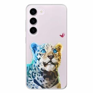 Odolné silikonové pouzdro iSaprio - Leopard With Butterfly - Samsung Galaxy S23 5G obraz