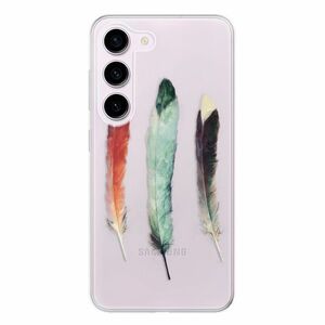 Odolné silikonové pouzdro iSaprio - Three Feathers - Samsung Galaxy S23 5G obraz