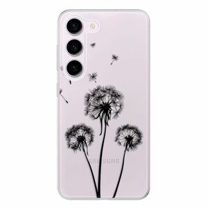 Odolné silikonové pouzdro iSaprio - Three Dandelions - black - Samsung Galaxy S23 5G obraz