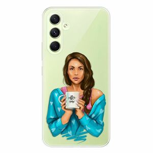 Odolné silikonové pouzdro iSaprio - Coffe Now - Brunette - Samsung Galaxy A54 5G obraz