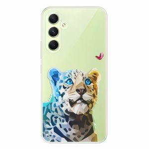Odolné silikonové pouzdro iSaprio - Leopard With Butterfly - Samsung Galaxy A54 5G obraz