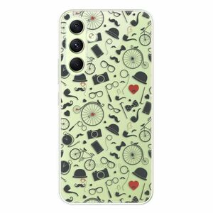 Odolné silikonové pouzdro iSaprio - Vintage Pattern 01 - black - Samsung Galaxy A54 5G obraz