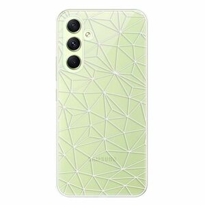 Odolné silikonové pouzdro iSaprio - Abstract Triangles 03 - white - Samsung Galaxy A54 5G obraz