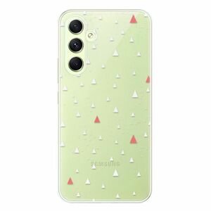 Odolné silikonové pouzdro iSaprio - Abstract Triangles 02 - white - Samsung Galaxy A54 5G obraz