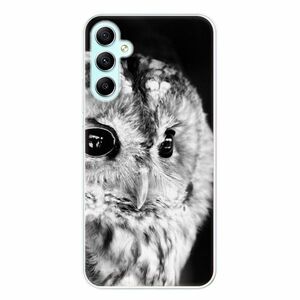 Odolné silikonové pouzdro iSaprio - BW Owl - Samsung Galaxy A34 5G obraz