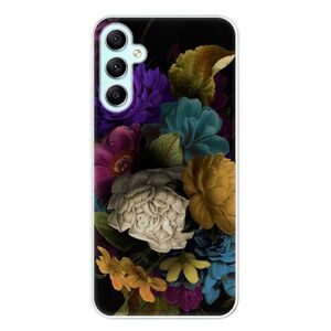 Odolné silikonové pouzdro iSaprio - Dark Flowers - Samsung Galaxy A34 5G obraz