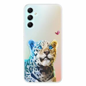 Odolné silikonové pouzdro iSaprio - Leopard With Butterfly - Samsung Galaxy A34 5G obraz