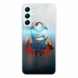 Odolné silikonové pouzdro iSaprio - Mimons Superman 02 - Samsung Galaxy A34 5G obraz