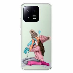 Odolné silikonové pouzdro iSaprio - Kissing Mom - Brunette and Boy - Xiaomi 13 obraz