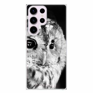 Odolné silikonové pouzdro iSaprio - BW Owl - Samsung Galaxy S23 Ultra obraz