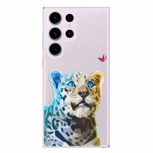 Odolné silikonové pouzdro iSaprio - Leopard With Butterfly - Samsung Galaxy S23 Ultra obraz