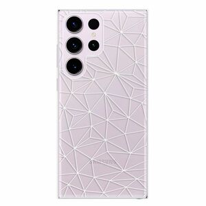 Odolné silikonové pouzdro iSaprio - Abstract Triangles 03 - white - Samsung Galaxy S23 Ultra obraz