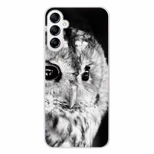 Odolné silikonové pouzdro iSaprio - BW Owl - Samsung Galaxy A14 / A14 5G obraz