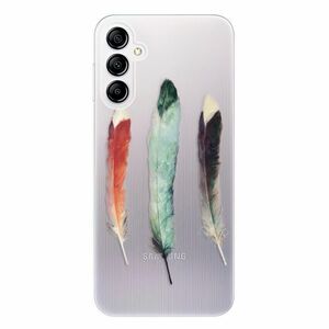 Odolné silikonové pouzdro iSaprio - Three Feathers - Samsung Galaxy A14 / A14 5G obraz