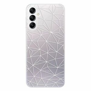 Odolné silikonové pouzdro iSaprio - Abstract Triangles 03 - white - Samsung Galaxy A14 / A14 5G obraz