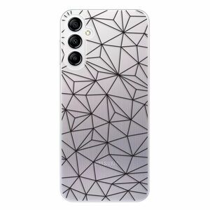 Odolné silikonové pouzdro iSaprio - Abstract Triangles 03 - black - Samsung Galaxy A14 / A14 5G obraz