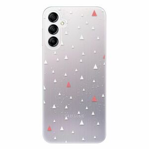 Odolné silikonové pouzdro iSaprio - Abstract Triangles 02 - white - Samsung Galaxy A14 / A14 5G obraz