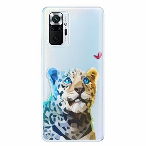 Odolné silikonové pouzdro iSaprio - Leopard With Butterfly - Xiaomi Redmi Note 10 Pro obraz