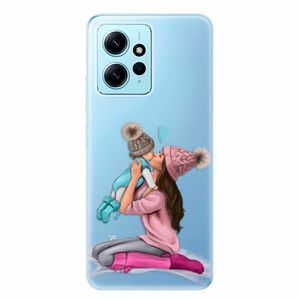 Odolné silikonové pouzdro iSaprio - Kissing Mom - Brunette and Boy - Xiaomi Redmi Note 12 5G obraz