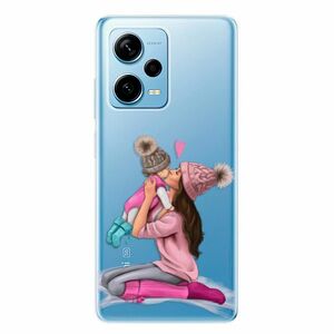 Odolné silikonové pouzdro iSaprio - Kissing Mom - Brunette and Girl - Xiaomi Redmi Note 12 Pro 5G / Poco X5 Pro 5G obraz