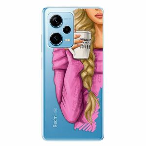 Odolné silikonové pouzdro iSaprio - My Coffe and Blond Girl - Xiaomi Redmi Note 12 Pro 5G / Poco X5 Pro 5G obraz