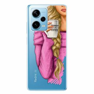 Odolné silikonové pouzdro iSaprio - My Coffe and Blond Girl - Xiaomi Redmi Note 12 Pro+ 5G obraz