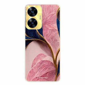 Odolné silikonové pouzdro iSaprio - Pink Blue Leaves - Realme C55 obraz