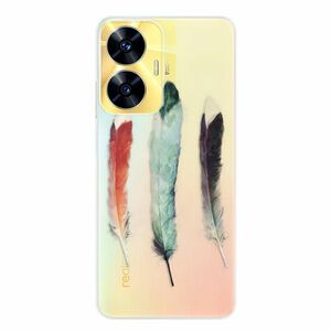 Odolné silikonové pouzdro iSaprio - Three Feathers - Realme C55 obraz