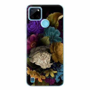 Odolné silikonové pouzdro iSaprio - Dark Flowers - Realme C21Y / C25Y obraz