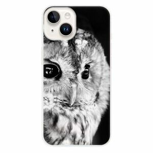Odolné silikonové pouzdro iSaprio - BW Owl - iPhone 15 obraz