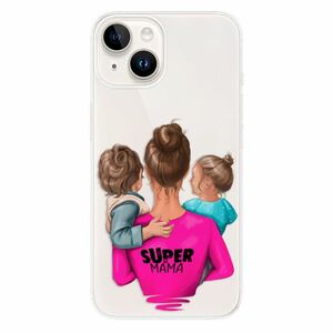 Odolné silikonové pouzdro iSaprio - Super Mama - Boy and Girl - iPhone 15 obraz