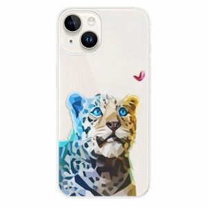 Odolné silikonové pouzdro iSaprio - Leopard With Butterfly - iPhone 15 obraz