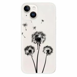 Odolné silikonové pouzdro iSaprio - Three Dandelions - black - iPhone 15 obraz