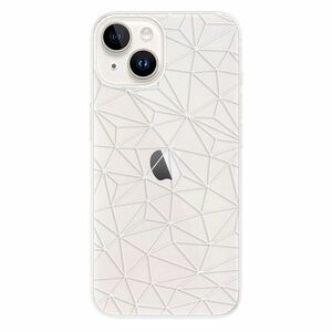 Odolné silikonové pouzdro iSaprio - Abstract Triangles 03 - white - iPhone 15 obraz