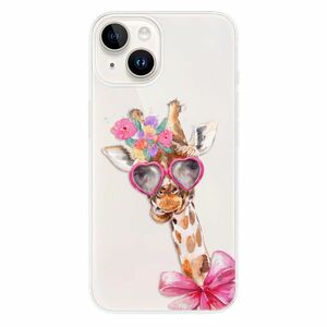 Odolné silikonové pouzdro iSaprio - Lady Giraffe - iPhone 15 obraz
