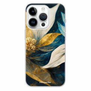 Odolné silikonové pouzdro iSaprio - Gold Petals - iPhone 15 Pro obraz