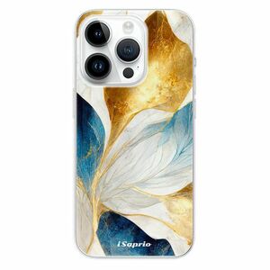 Odolné silikonové pouzdro iSaprio - Blue Leaves - iPhone 15 Pro obraz