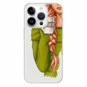 Odolné silikonové pouzdro iSaprio - My Coffe and Redhead Girl - iPhone 15 Pro obraz