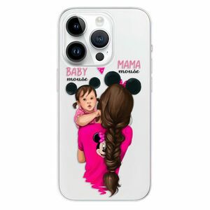 Odolné silikonové pouzdro iSaprio - Mama Mouse Brunette and Girl - iPhone 15 Pro obraz
