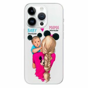 Odolné silikonové pouzdro iSaprio - Mama Mouse Blonde and Boy - iPhone 15 Pro obraz
